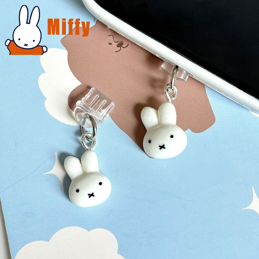 Phone Accessories For Android - Kawaii Miffy Phone Charging Port Dust