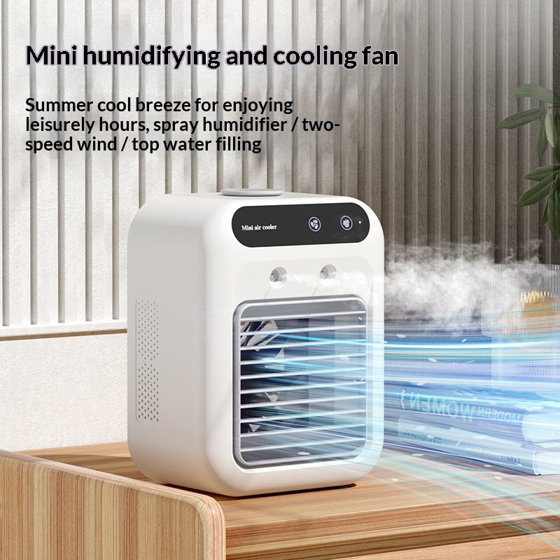 Phone Cooling Fan - Portable Dormitory Spray Cooler with Humidification,