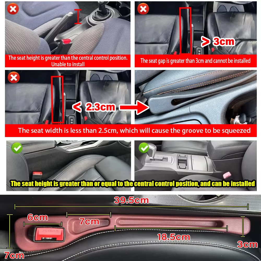 2pcs Car Seat Gap Filler, Dual - Phone Accessories Design incelemesi ve fiyatı