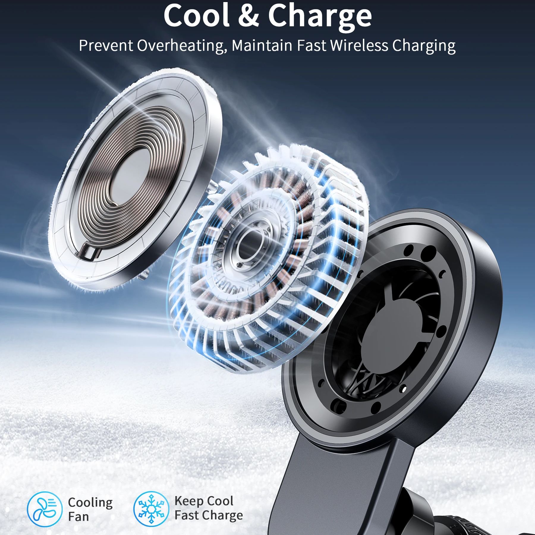 Magnetic Wireless Car Charger  - Phone Cooling Fan incelemesi ve fiyatı