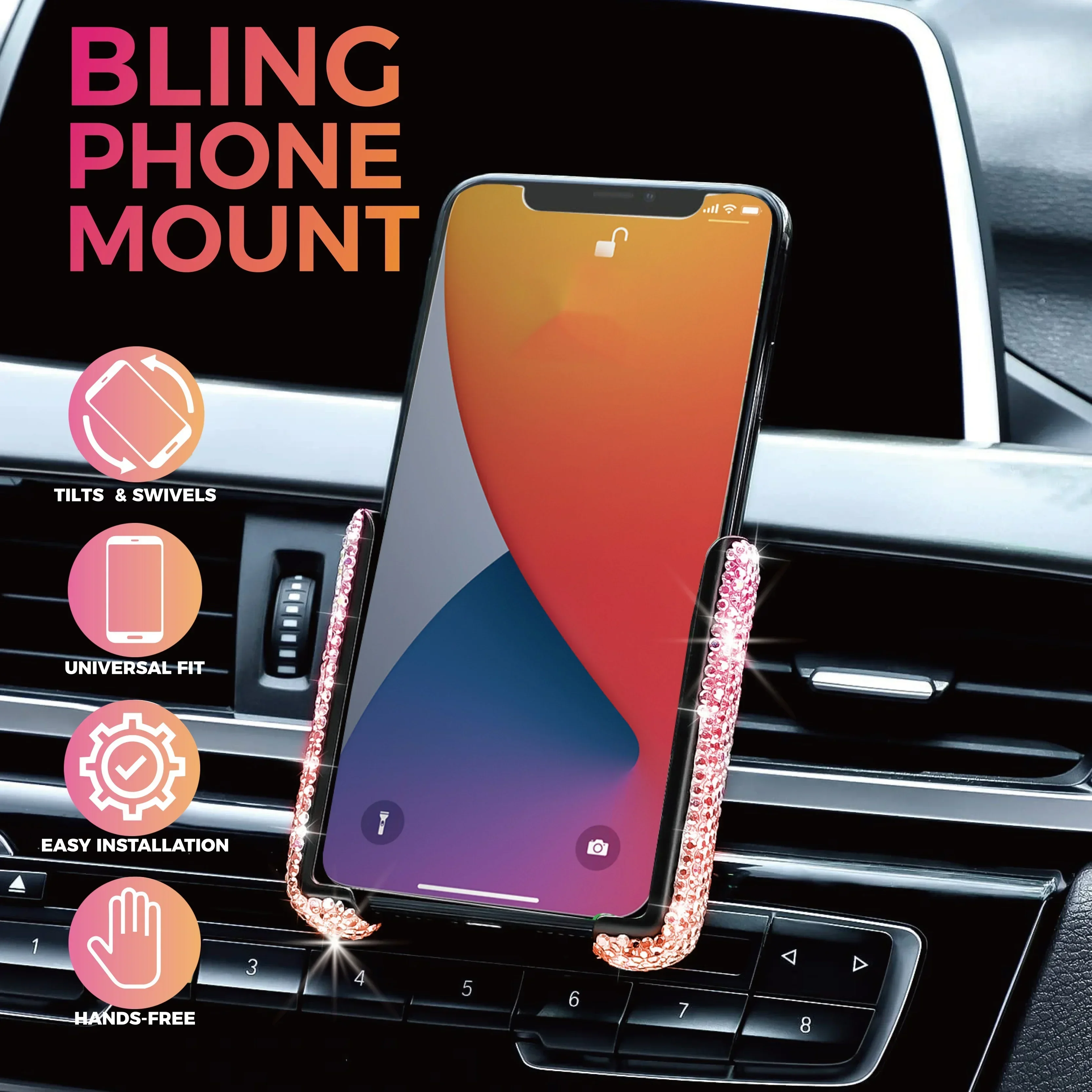 NEW Car Phone Holder Diamond C - Phone Accessories For Android incelemesi ve fiyatı