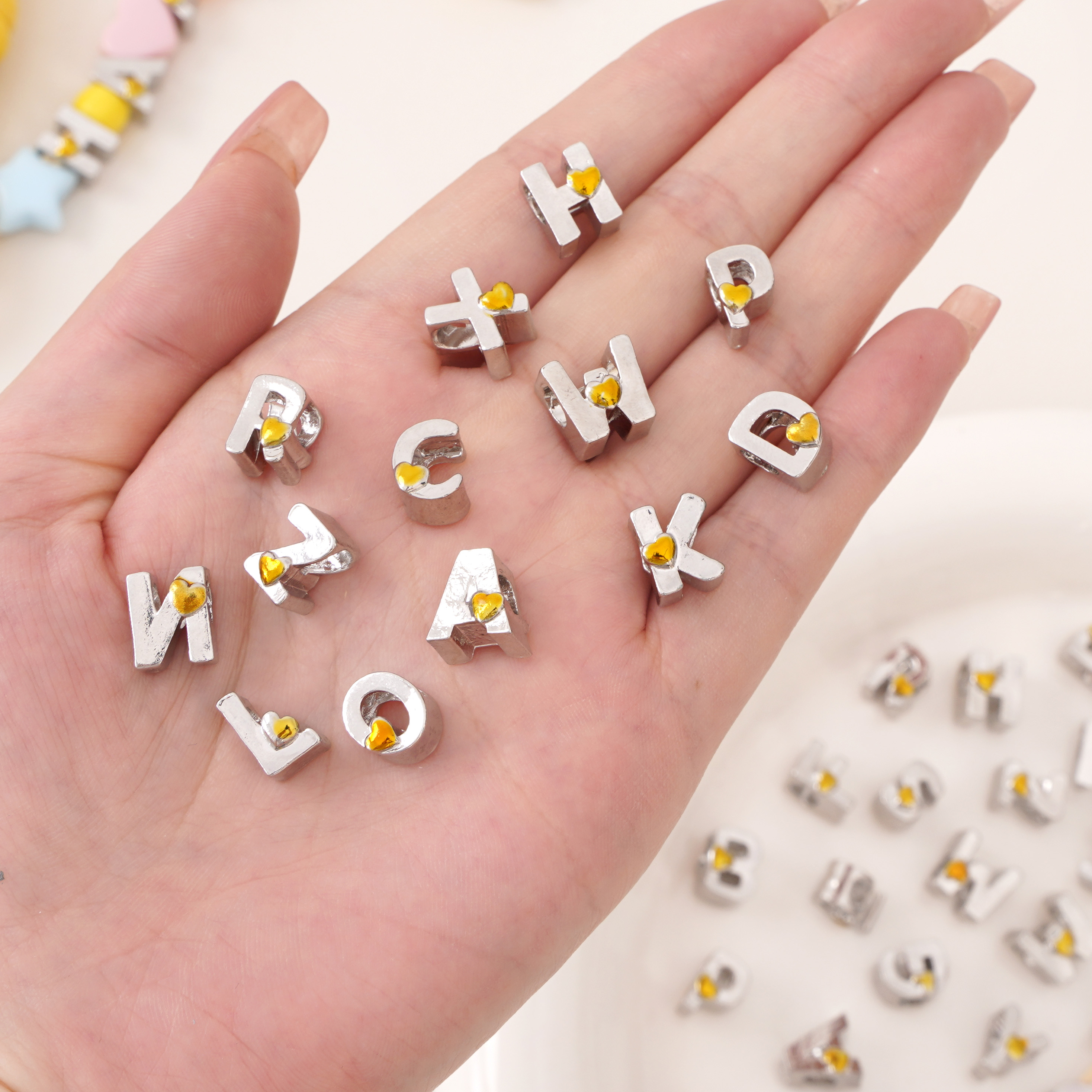 1pc/bag Alloy Letter Beads A-Z - Z Phone Accessories incelemesi ve fiyatı