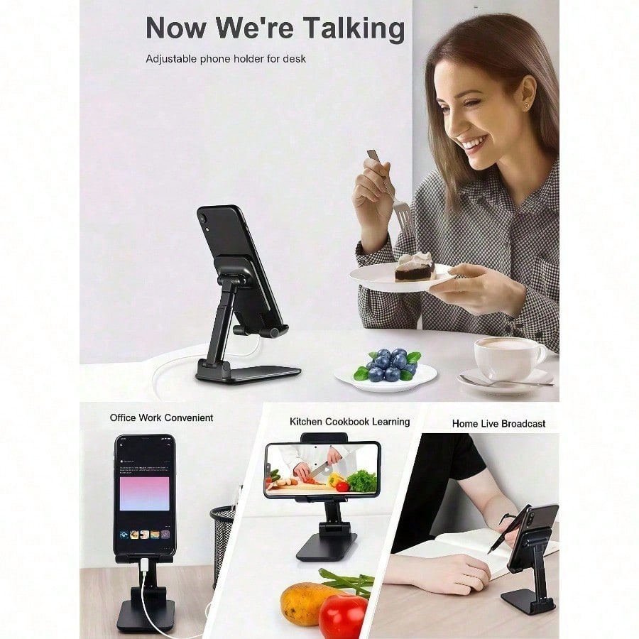 1pc Foldable Desk Phone Holder - Phone Accessories For Android incelemesi ve fiyatı