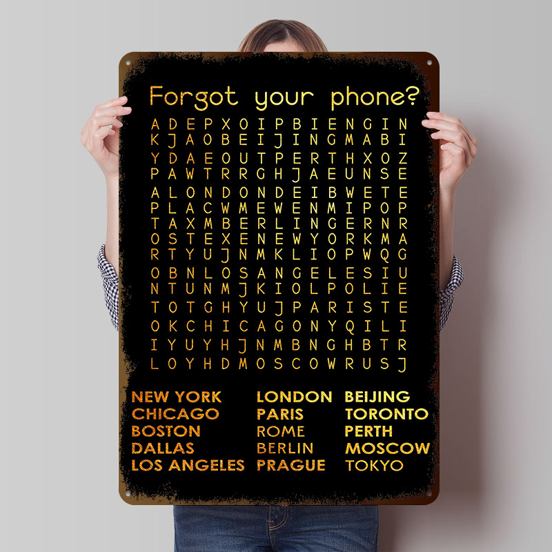 Forgot Your Phone Tinplate Pos - Phone Accessories Poster incelemesi ve fiyatı